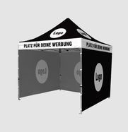 Faltpavillon 4x4 mit bedruckten Seitenwänden