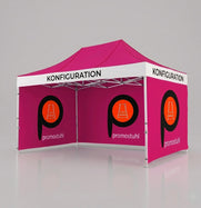 Faltzelt 3x4,5m mit Logodruck konfigurieren - Promostuhl Schnellbestellung