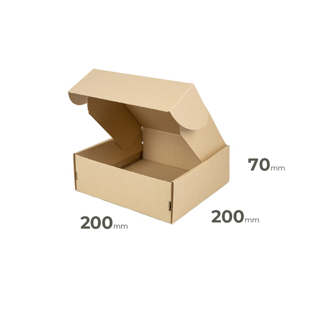 graue Faltschachtel 200x200x70 oder 20x20x7cm Welle E für kleine Gegenstände online kaufen Österreich