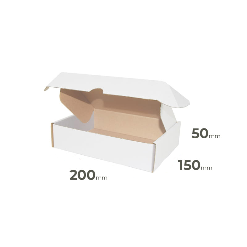 Weiße Faltschachtel 200x150x50 mm günstig Online in Österreich kaufen.