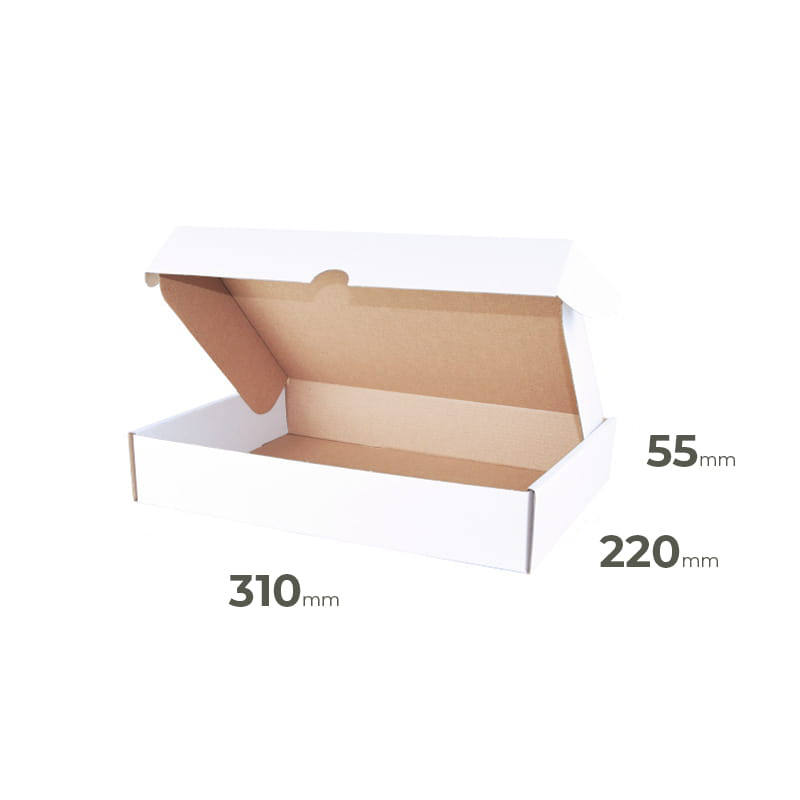 Weiße Faltschachtel 310x220x55 mm günstig Online in Österreich kaufen.