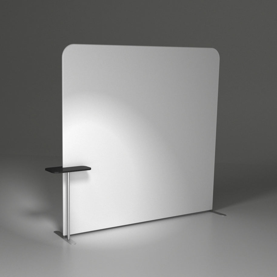 Beistelltisch Displaywand linke Seite