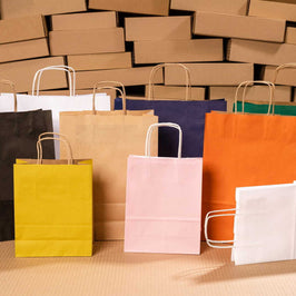 Bunte Papiertaschen 180x80x225mm