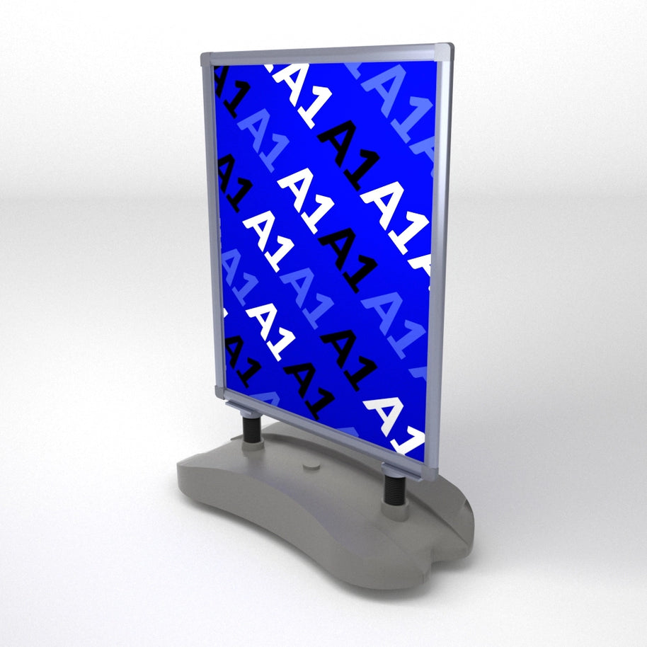 Outdoor Kundenstopper DIN A1, B2, B1 mit Wassertanker oder Sandtanker inklusiver Grafik
