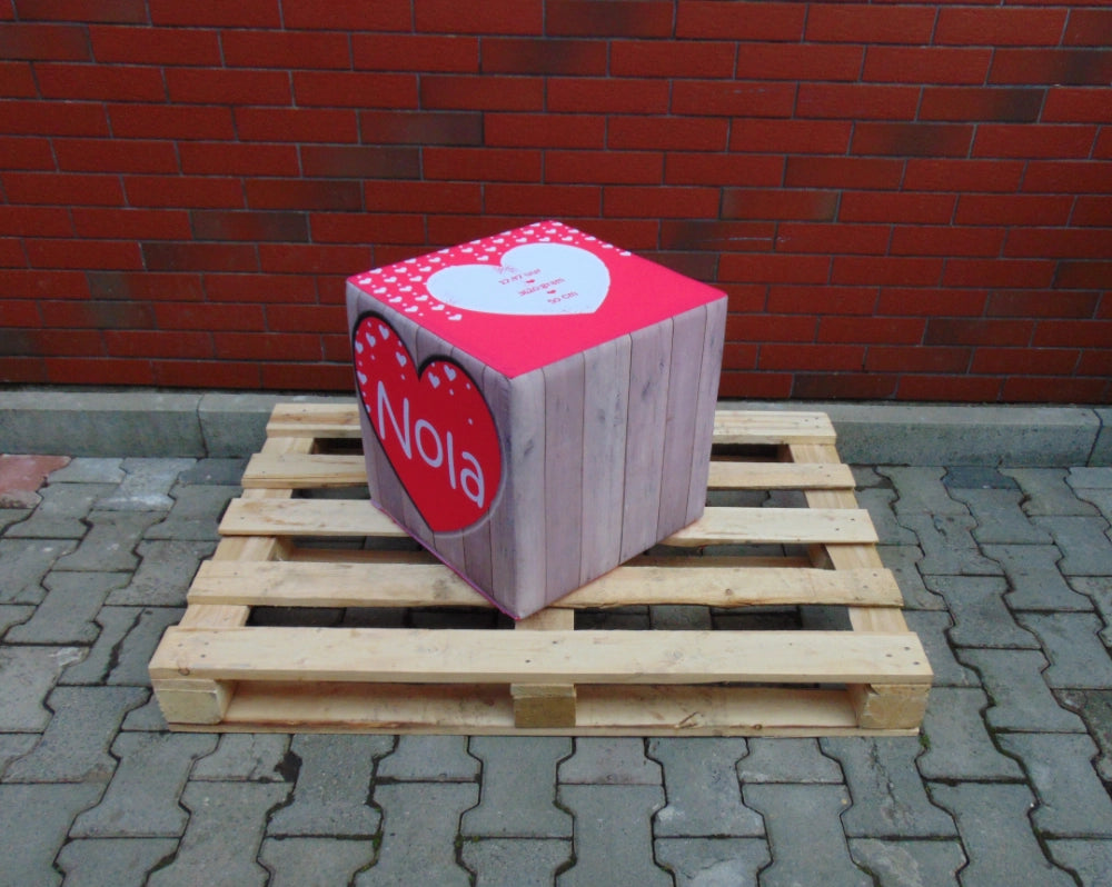 Messe Sitzwürfel 40x40 mit Logodruck