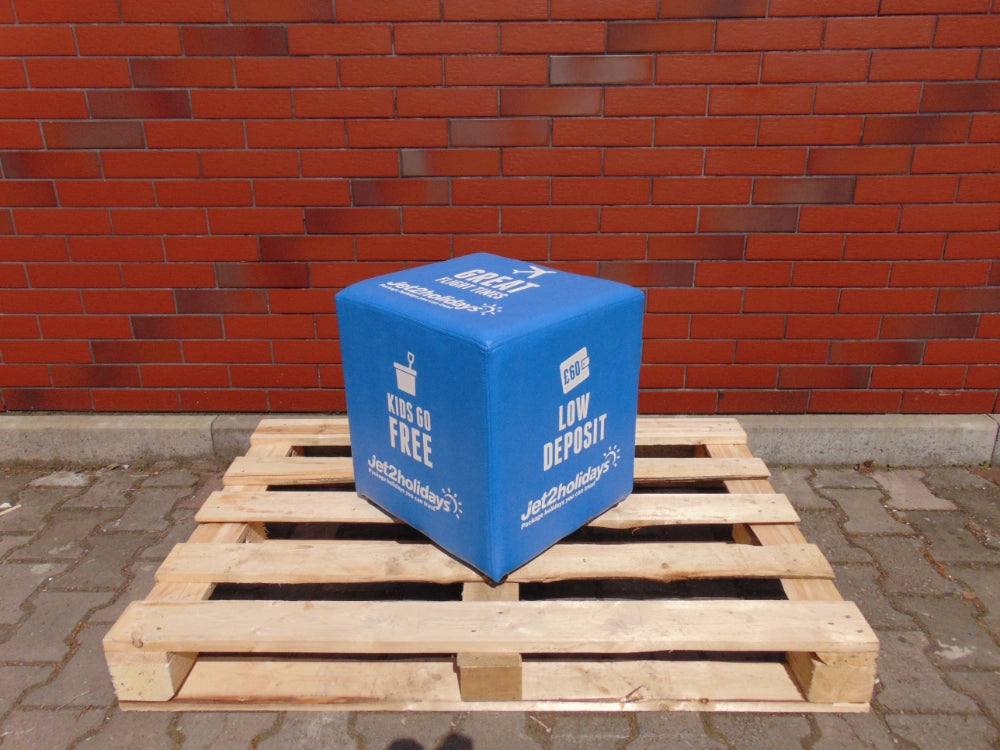 Schaumstoff Sitzwürfel 45x45 mit Logo