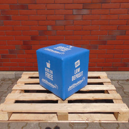 Schaumstoff Sitzwürfel 45x45 mit Logo