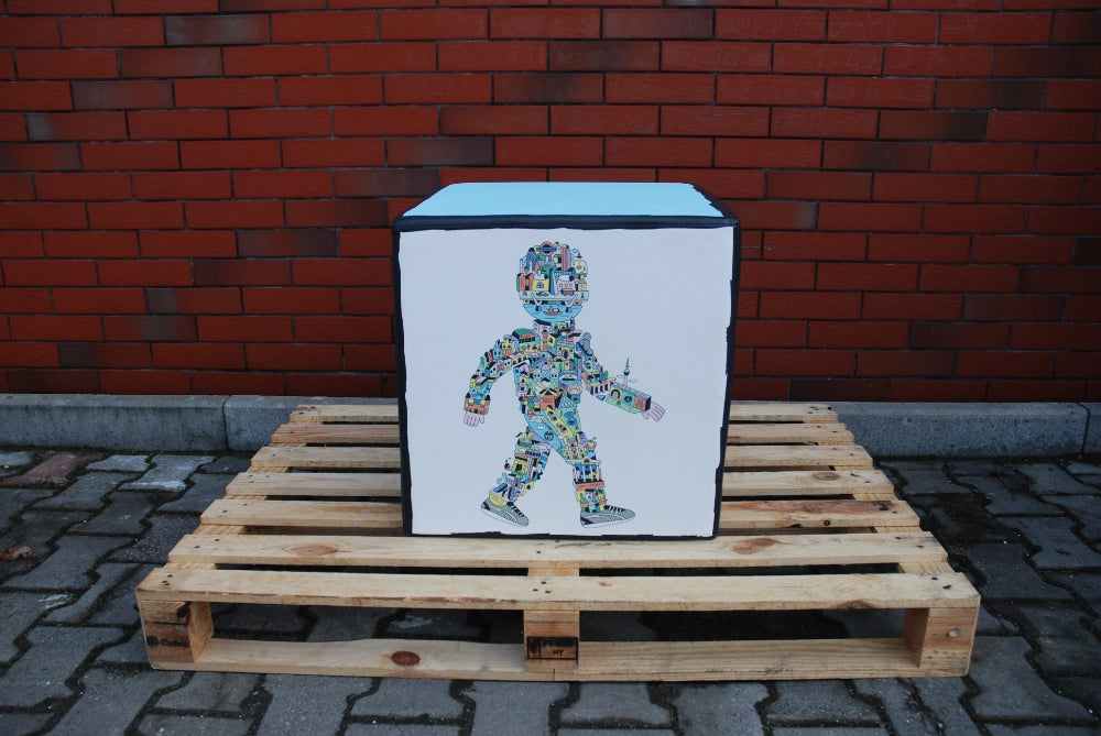 Schaumstoff Sitzwürfel 50x50 Kunstleder Bezug