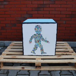 Schaumstoff Sitzwürfel 50x50 Kunstleder Bezug