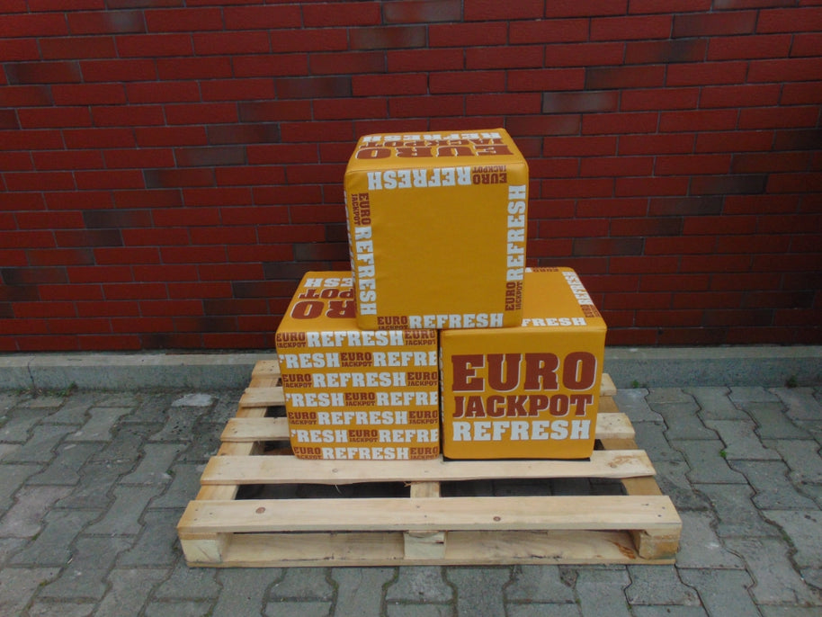 Sitzwürfel 40x40 mit Logodruck