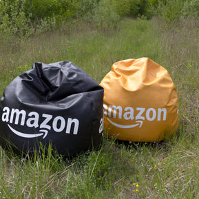 Runde Sitzsack Amazon Logo Kunstleder