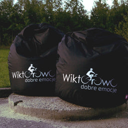 Runder Sitzsack mit bedrucktem Logo XL