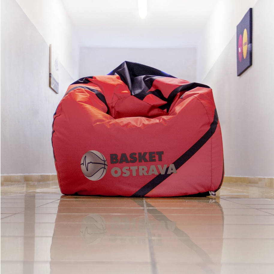 Sitzsack mit Logodruck rund