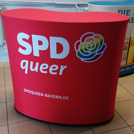 Messe Theke aufblasbar mit Logo