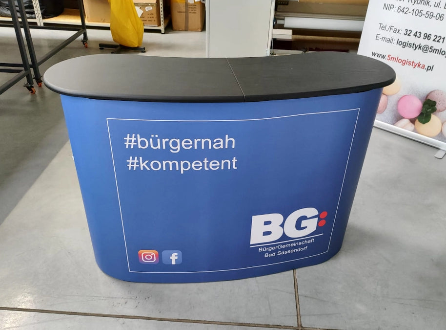 Pop-Up Theke bedruckt