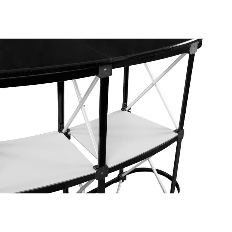 Pop-up 2x32 Promotiontheke Gestell aus Aluminium schwarzer Blatt
