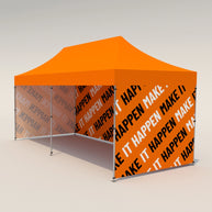 Faltpavillon klappbar Alu 3x6 mit Logo bedruckt wasserdicht und günstig