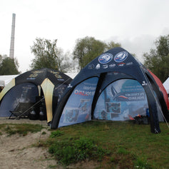 Eventzelt pneumatisch und luftdicht bedruckt