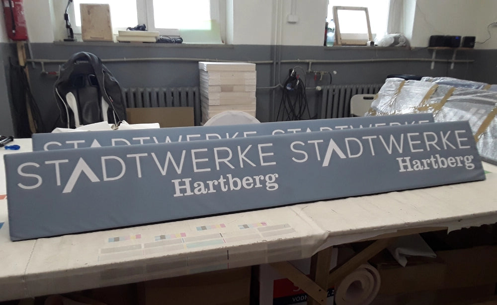 Schaumstoff Dreieckbande 200x35x35 bedruckt