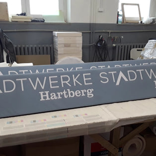 Schaumstoff Dreieckbande 200x35x35 bedruckt