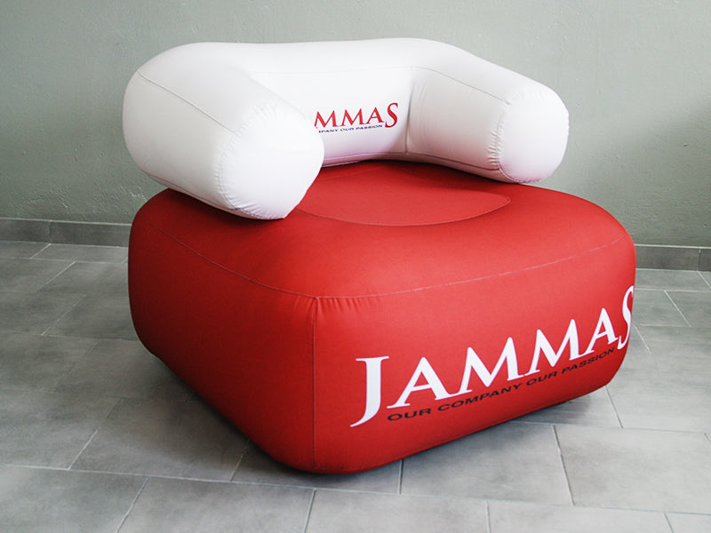 Logo bedruckter Sessel aufblasbar