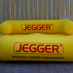 Aufblasbares Sofa Logo bedruckt