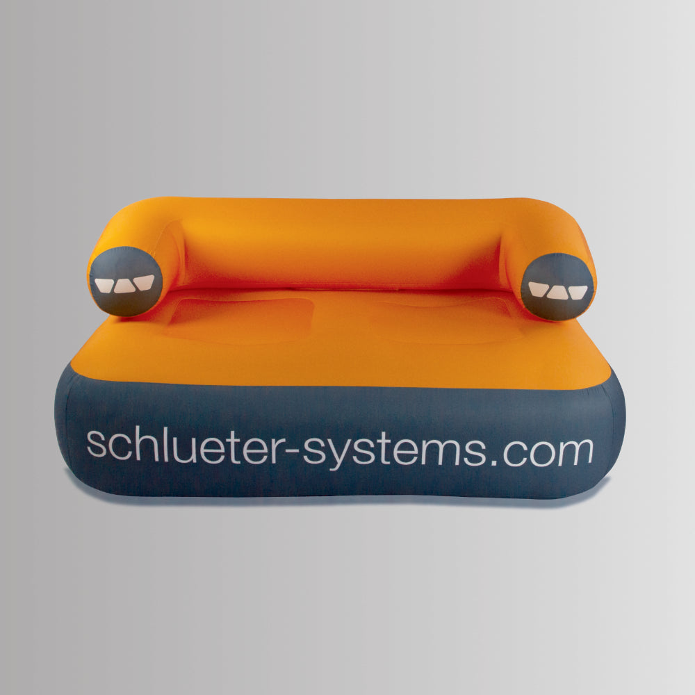 Aufblasbares Sofa mit Logo