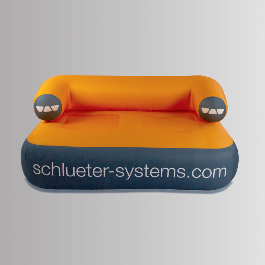 Aufblasbares Sofa mit Logo