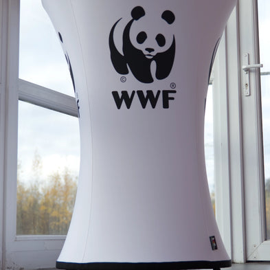 Aufblasbarer Catering Tisch WWF Logodruck