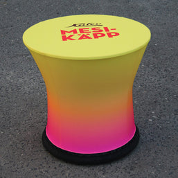 Stehtisch aufblasbar mit Logo bedruckt