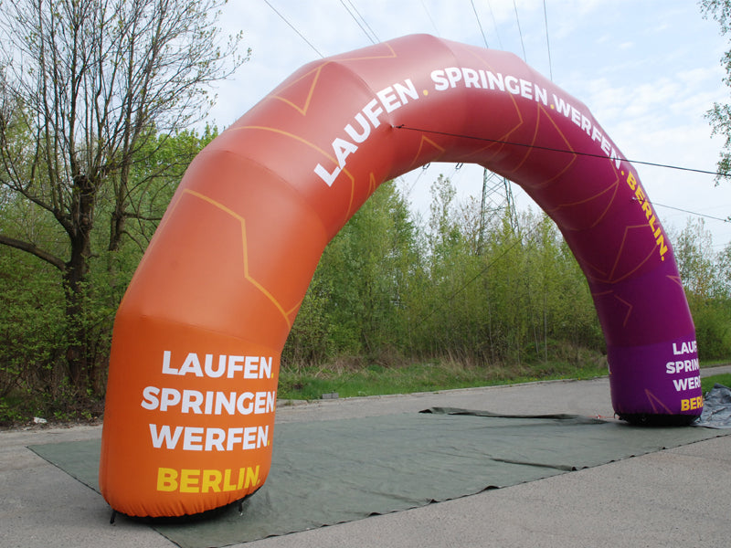 Aufblasbarer Torbogen rund bedruckt