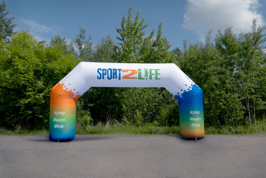 Startbogen mit Branding