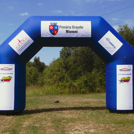 Torbogen Vieleck mit Klettbanner
