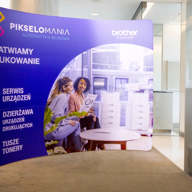 Textile Werbewand 300cm gebogen
