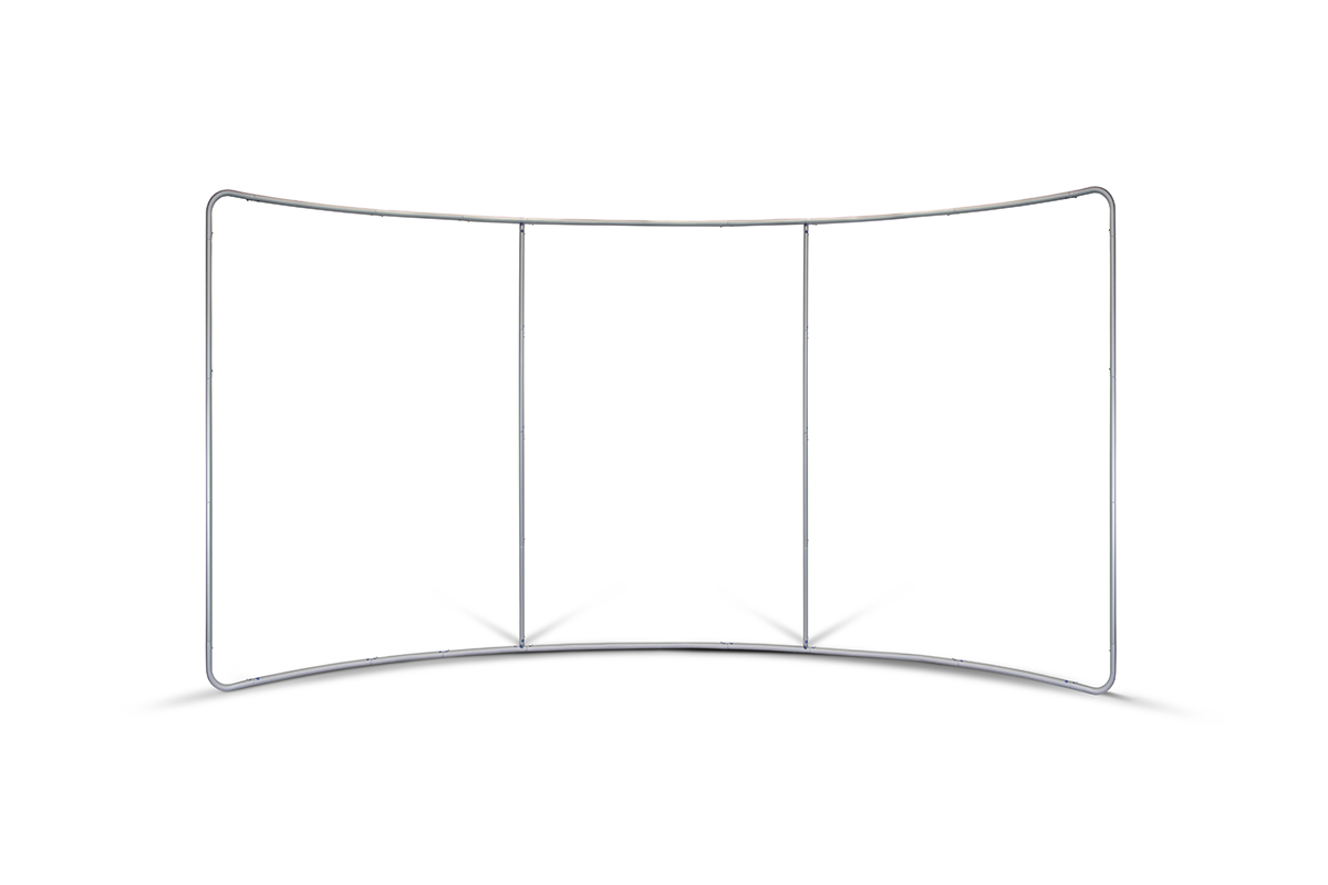 Displaywand gebogen Gestell 400cm