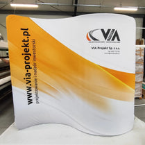 Displaywand 250 Wave bedruckt