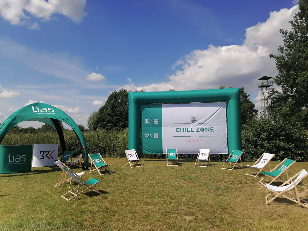 Bedruckter Startbogen mit XXL Banner