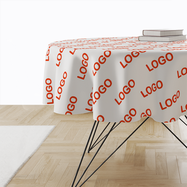 Tischdecke rund mit Logo oder Muster bedruckt