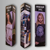 Totem aus Karton 3-seitig bedruckt