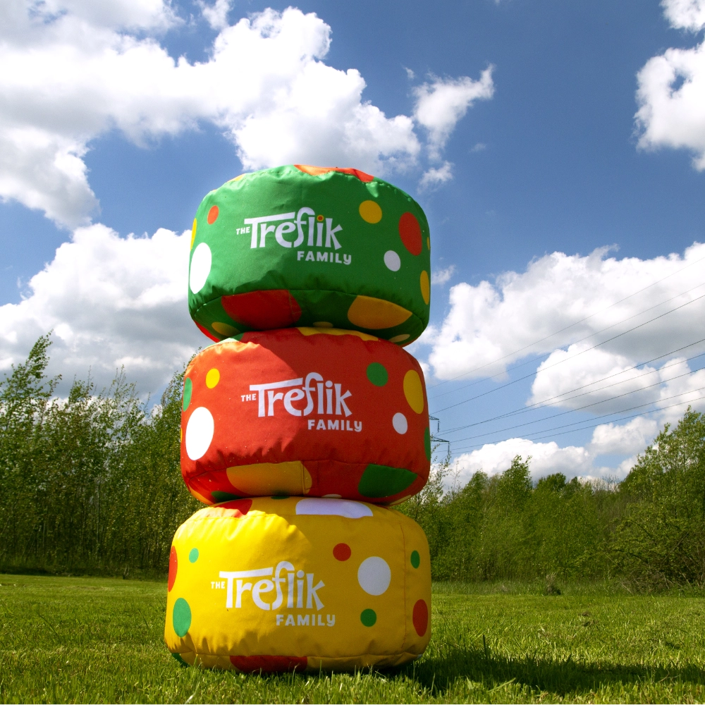 Fußhocker Sitzsack mit Branding