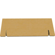 Bedruckte Werbebanner aus Karton 100x30x30