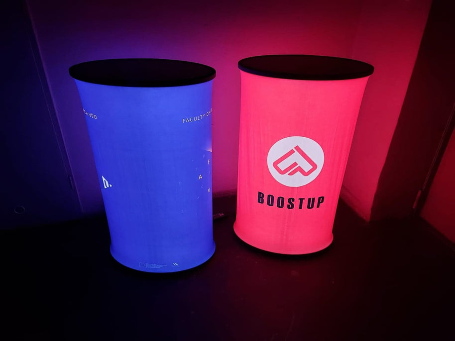 LED Theke Textil mit Branding