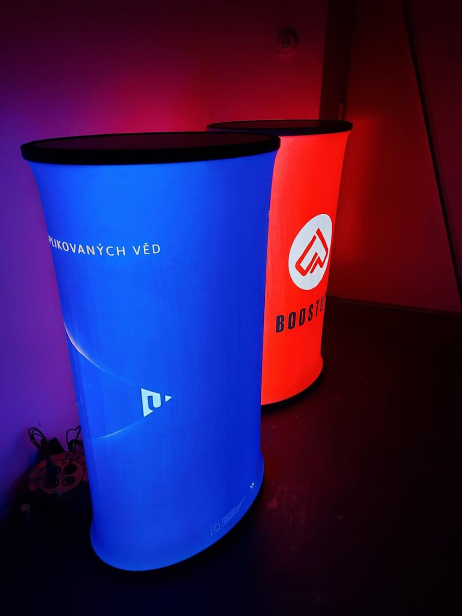 Ovale Theke LED mit Logodruck