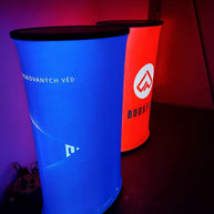 Ovale Theke LED mit Logodruck