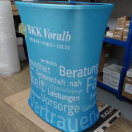 Bedruckte textile Theke