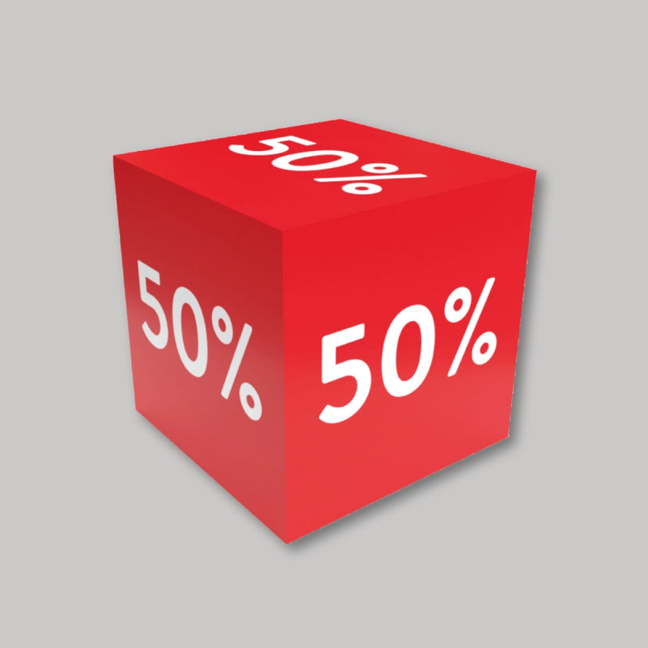 Karton Würfel Sale 50%