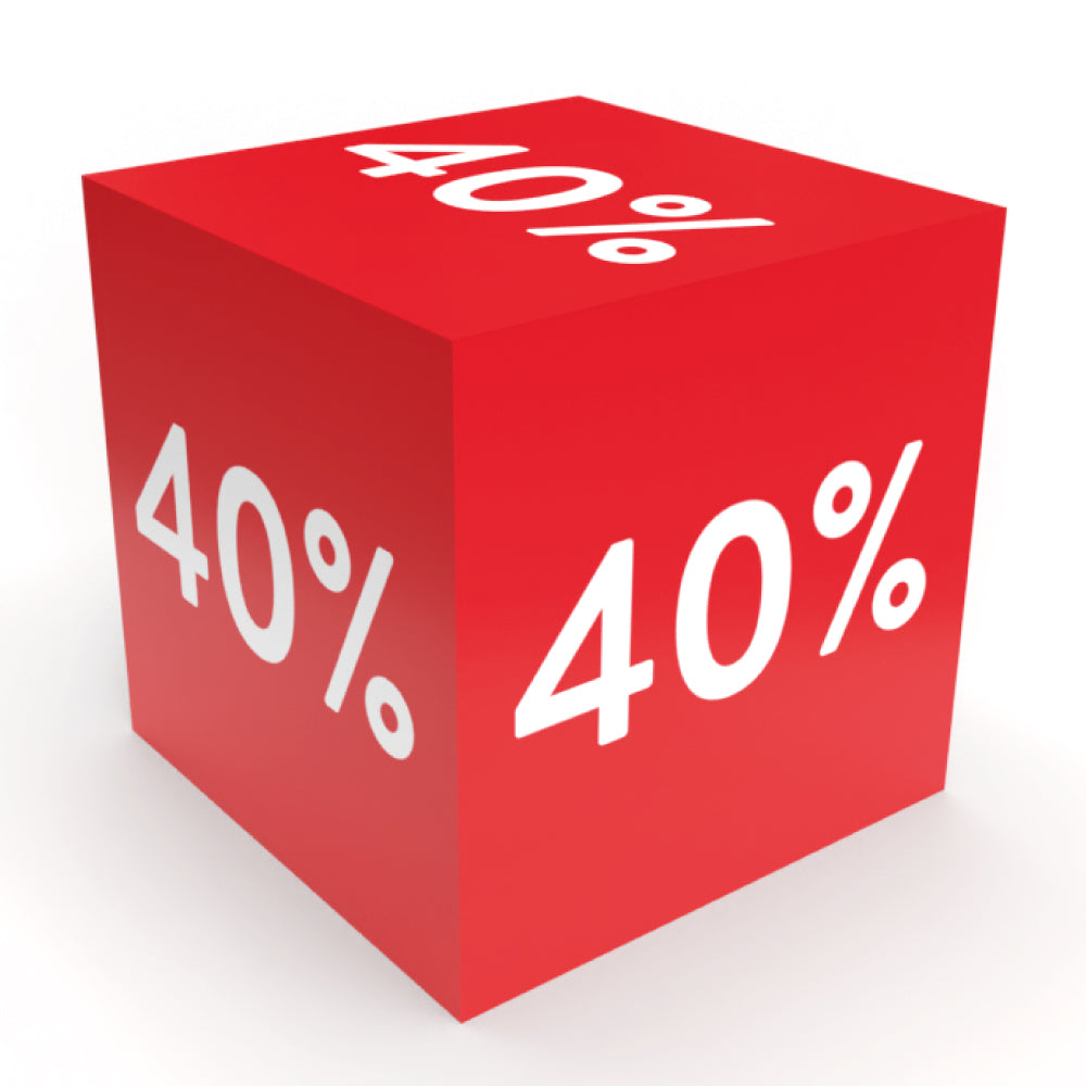 Sale Würfel Karton 40%