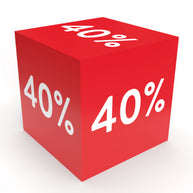 Sale Würfel Karton 40%