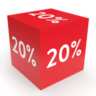 Karton Würfel 20%
