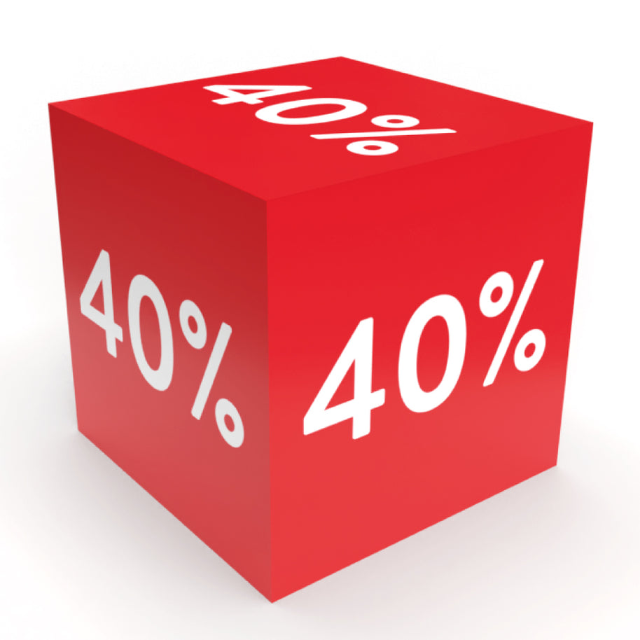 Sale Würfel Karton 40%